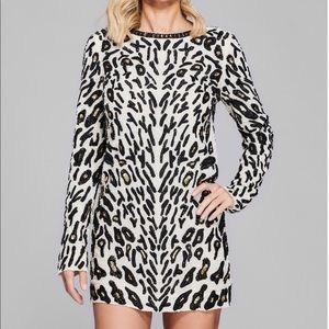 Marciano Jacky leopard dress beaded sequin S